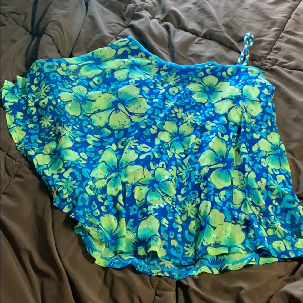 Blue/green sequin Justice top